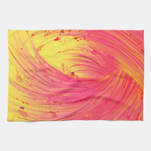 Pink Meadow Tea Towel