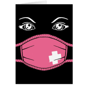 Pink Medical Mask Graphic