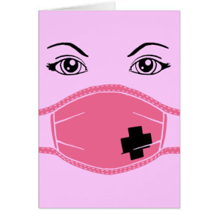 Pink Medical Mask Graphic