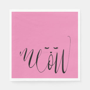 Pink Meow Cat Napkin