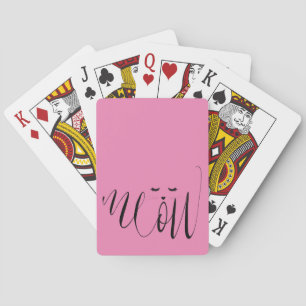 Pink Meow Cat Playing Cards