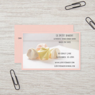 Pink Merengue Bakery Baker Pastry Bake Shop Chef Business Card