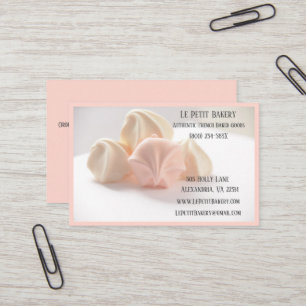 Pink Merengue Bakery Baker Pastry Bake Shop Chef Business Card