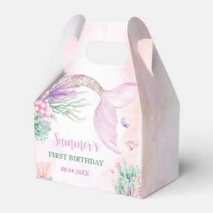 Pink Mermaid 1st Birthday Oneder the Sea  Favour Box