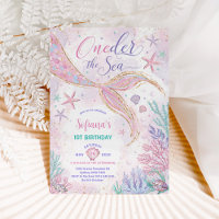 Pink Mermaid 1st Birthday Oneder the Sea Party