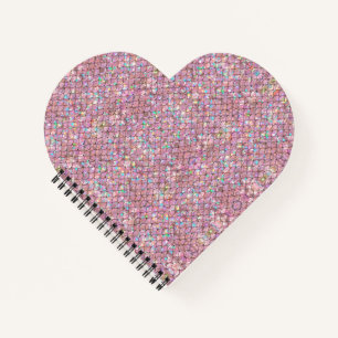 Pink Mermaid Fish Scales Holographic Elegant Glam Notebook