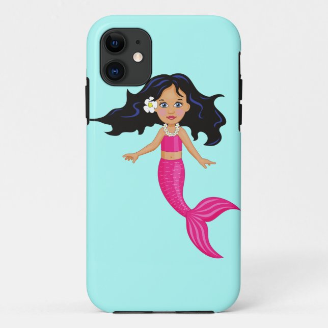 Pink Mermaid girl art Case-Mate iPhone Case (Back)