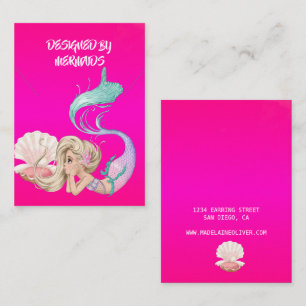 Pink Mermaid Necklace Display  Business Card