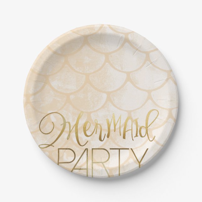 Pink Mermaid Party | Under The Sea Birthday Paper Plate (Front)