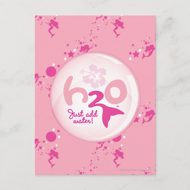 Pink Mermaid Pattern Postcard (Front)