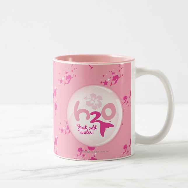 Pink Mermaid Pattern Two-Tone Coffee Mug (Right)