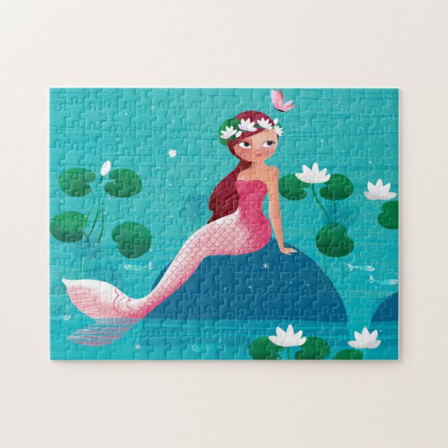Pink Mermaid Puzzle (Horizontal)