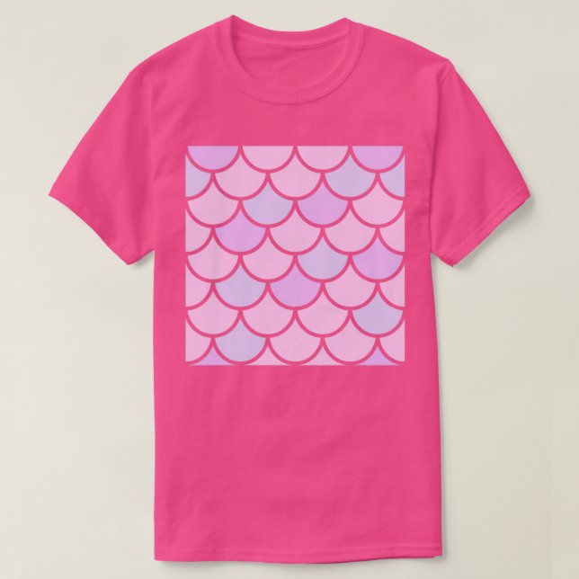 Pink mermaid scales T-Shirt (Design Front)
