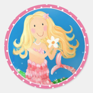 Pink Mermaid Sticker