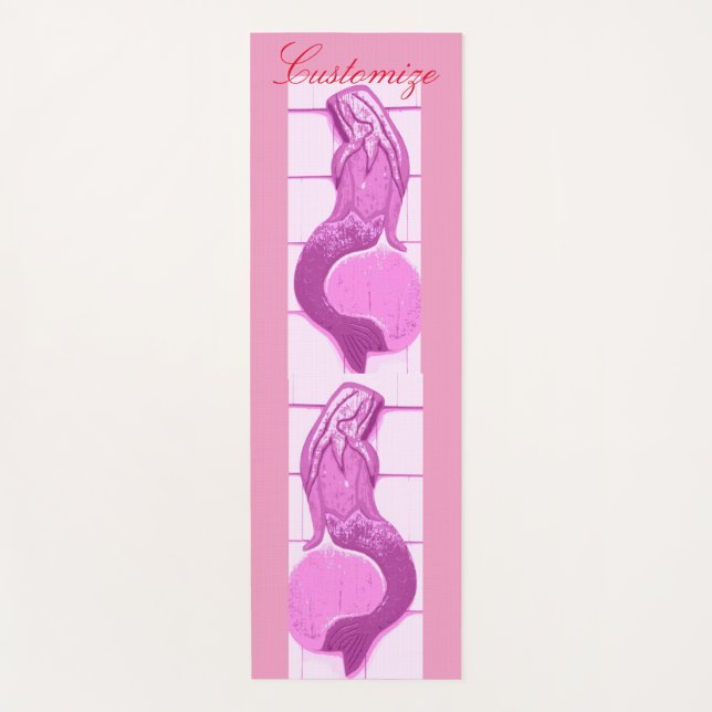 Pink Mermaids Thunder_Cove Yoga Mat (Front)