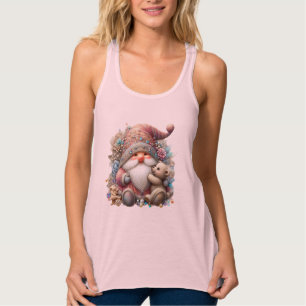 Pink Merry Christmas Gnomes  Singlet