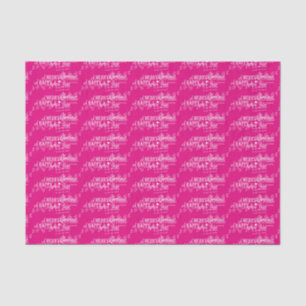 Pink Merry Christmas Happy New Year Tissue Paper