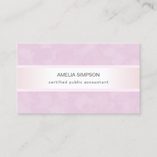 Pink Metallic Feminine Professional Accountant Business Card