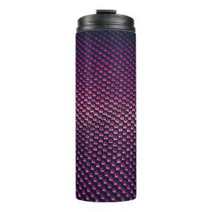 Pink metallic futuristic abstract background. thermal tumbler