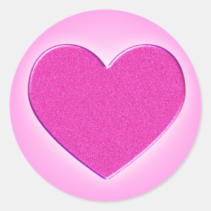 Pink Metallic Heart Sticker