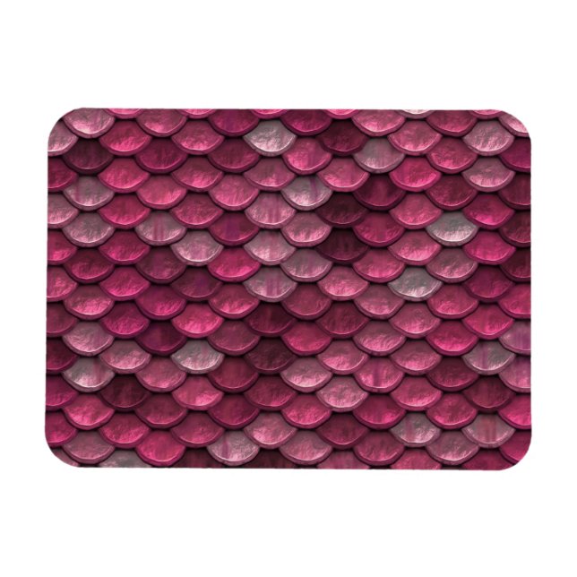 Pink Metallic Scales Texture Magnet (Horizontal)