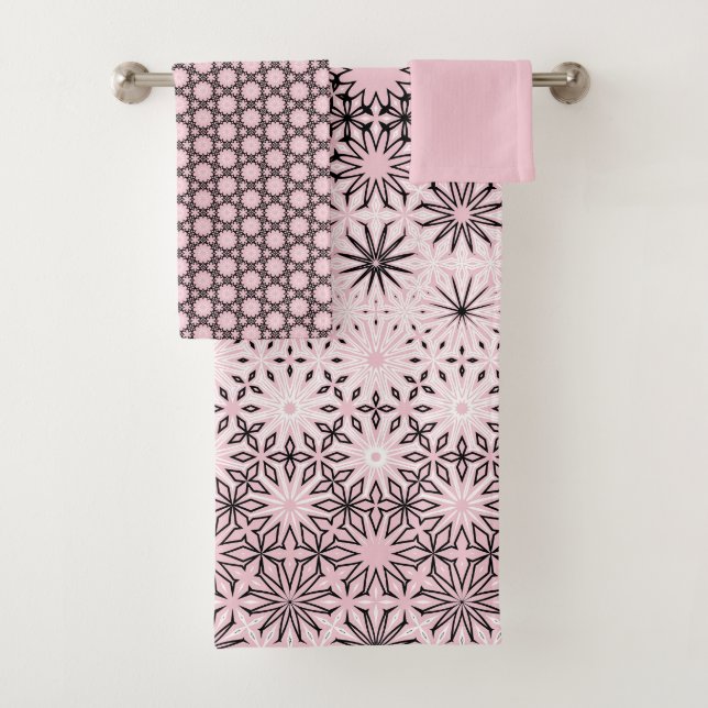 Pink Metamorphosis Design Bath Towel Set (Insitu)