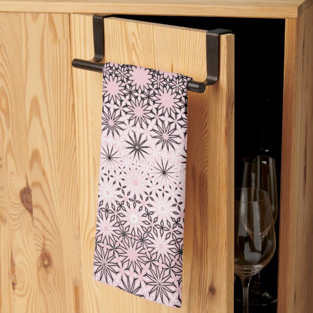 Pink Metamorphosis Design Tea Towel (Thirds Fold)