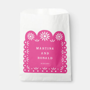 PINK MEXICAN PAPEL PICADO FAVOUR BAGS