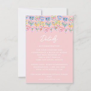Pink Mexico Destination  RSVP Card
