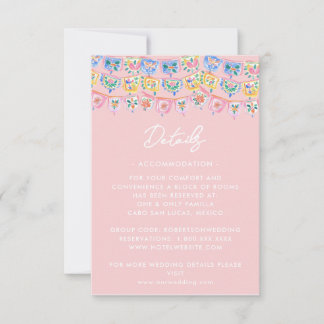 Pink Mexico Destination RSVP Card