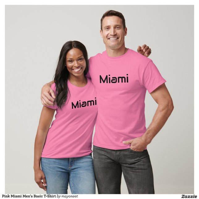 Pink Miami Men's Basic T-Shirt (Creator Uploaded)