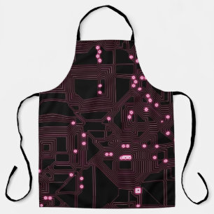 pink micro chip circuit backgroundbackground,3d,ab apron