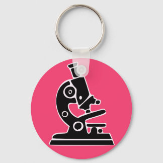 Pink Microscope Key Ring