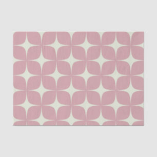 Pink Mid Century Modern Boho Geometric Elegant Tissue Paper