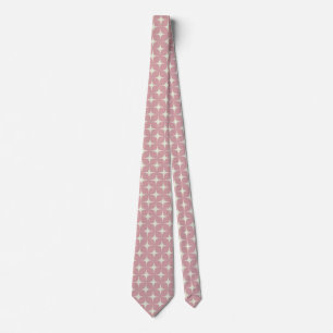 Pink Mid Century Modern Geometric Vintage Style Tie