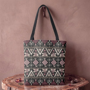 Pink Midnight Folk Art  Tote Bag