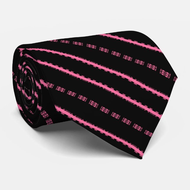 Pink Midnight Tie (Rolled)