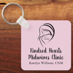 Pink Midwife Services Mum & Baby Birth Centre Key Ring