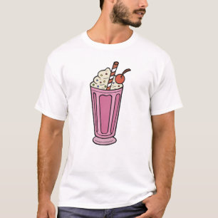 Pink Milkshake with Cherry and Sprinkles T-Shirt