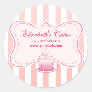 pink milky cupcake stickers