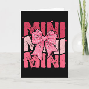 Pink Mini Coquette Bow Happy Valentine Day Mom Mot Card