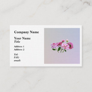 Pink Miniature Roses Business Card