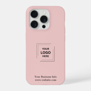 Pink Minimal Corporate Business Logo iPhone Case