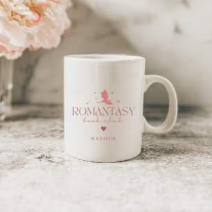 Pink Minimal Custom 'Romantasy' Book Lovers' Coffee Mug