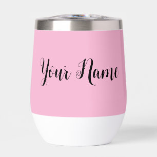 Pink Minimal Modern Signature Name Cursive Script