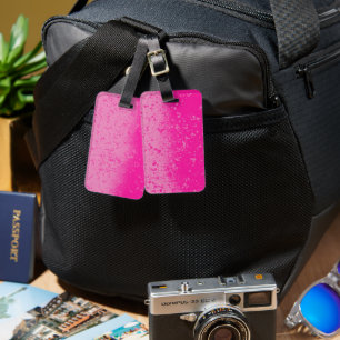 Pink Minimalism Luggage Tag