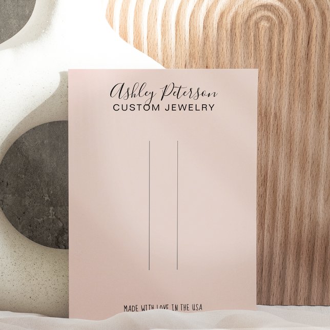 Pink minimalist elegant hair clip barrette display business card (Creator Uploaded)