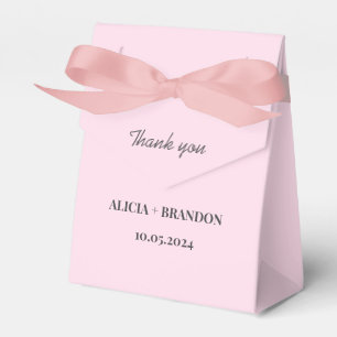 Pink Minimalist Elegant Modern Wedding Favour Box