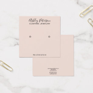 Pink minimalist elegant stud earring display