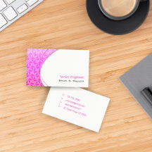 Pink Minimalist Modern Geometric Business Card